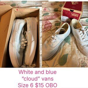 White and blue "cloud" Vans